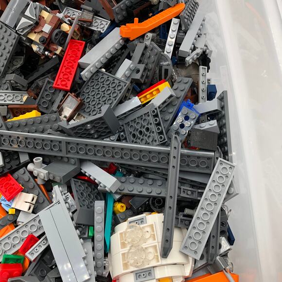 LEGO assorted bricks plates parts - 5lbs - gray brown black - Picture 6 of 8